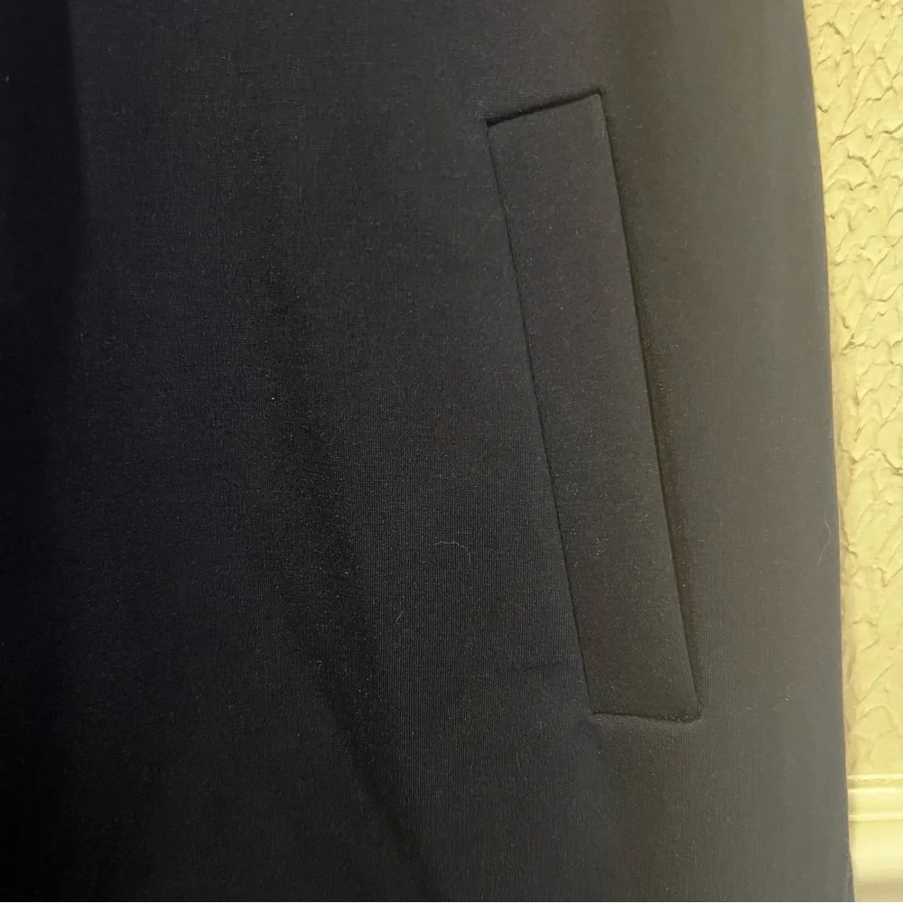 J. McLaughlin Leila NAVY Cap Sleeve Rollover Collar A line dress size X Small - Picture 6 of 12